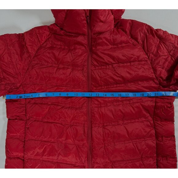 Uniqlo Ultralight Down Puffer Jacket Women L Red Packable Water-Repellent - Picture 7 of 9